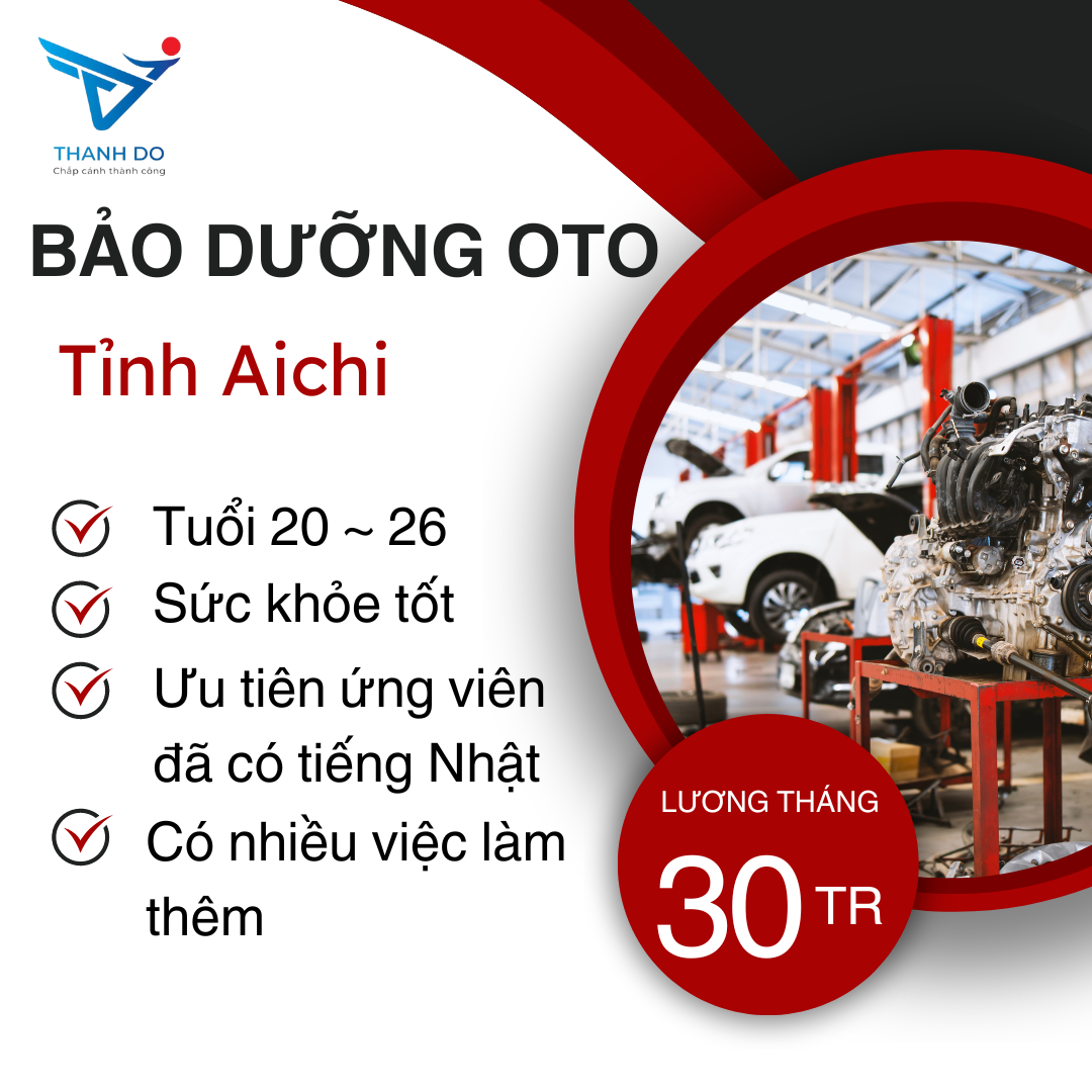 CÔNG TY XKLĐ THÀNH ĐÔ TUYỂN 30 NAM - ĐƠN HÀNG BẢO DƯỠNG Ô TÔ